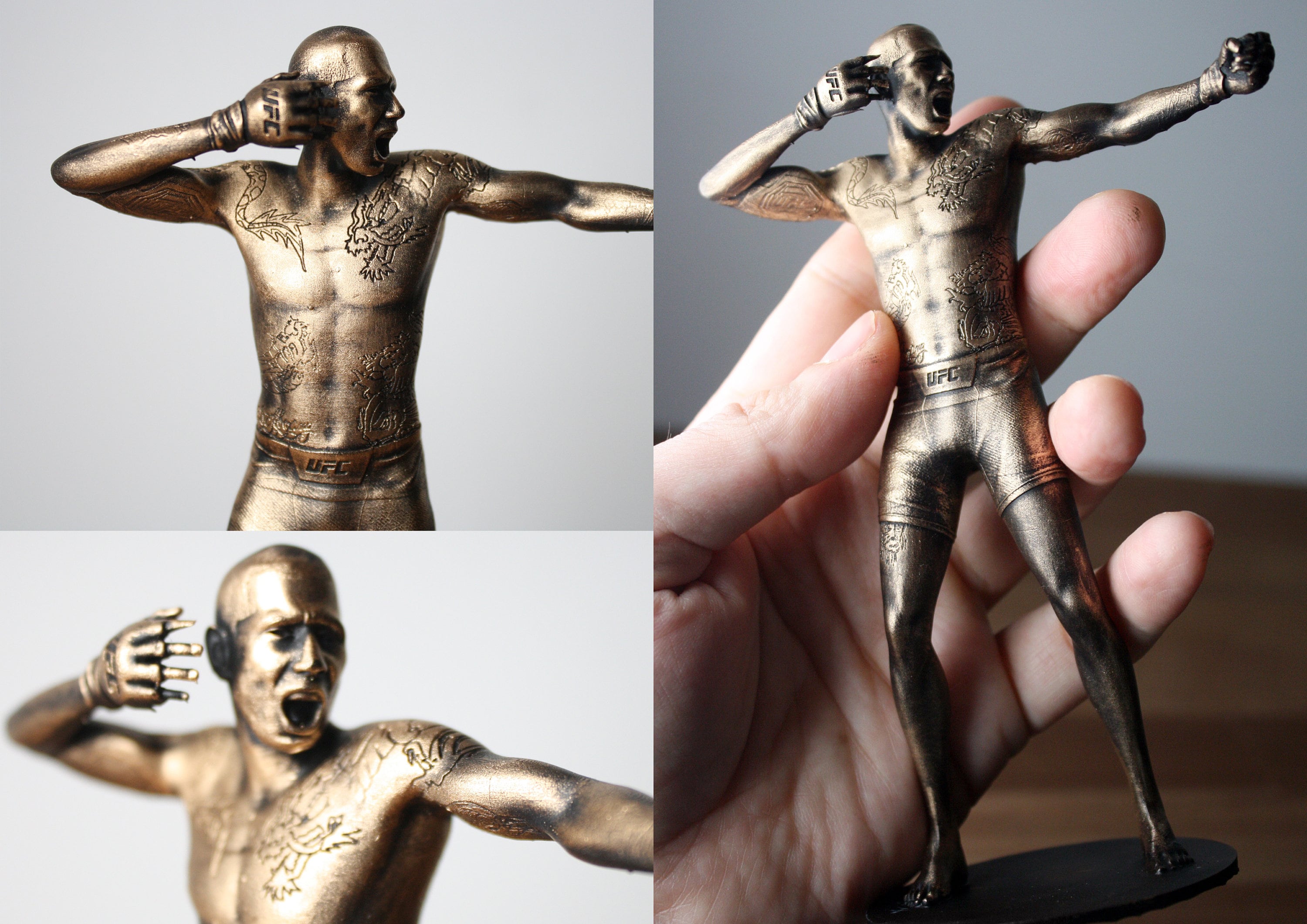 彫刻 3D アレックス ペレイラ ポアタン戦闘員 MMA と