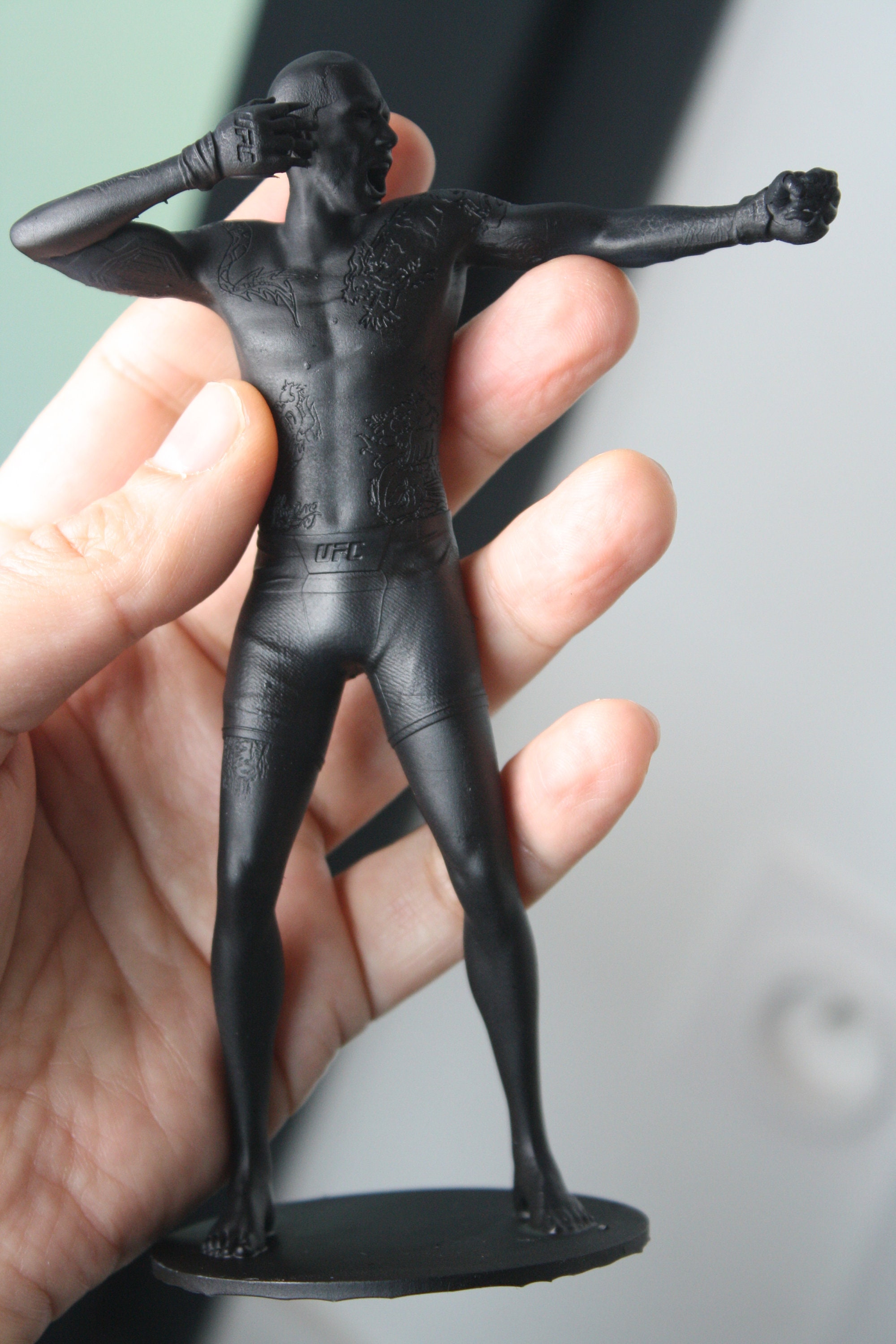 彫刻 3D アレックス ペレイラ ポアタン格闘家 MMA および伝説の