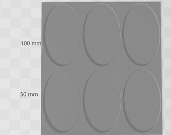 Plateau et bases de mouvement de cavalerie de 60 mm x 35 mm et 75 mm x 42 mm