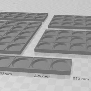 25mm Movement Tray for Round Bases with Square markings