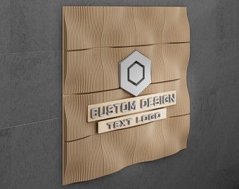 Parametric Logo Design Wavy Wooden Wall Decor and Interior Furniture - 3D Art CNC Router Cutting Machine File