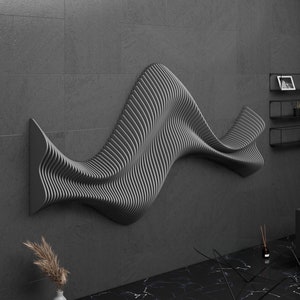 Parametric Design Wavy Wooden Wall Art and Modern Furniture for Wall Decor Panel - 3D Craft CNC Router