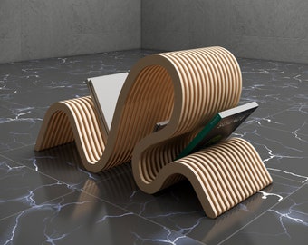 Parametric Design Table Plan Parametric Art Furniture Bookshelf - Handcrafted Cnc Router File for Woodworking