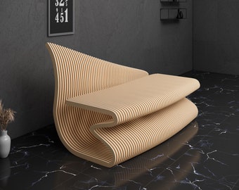 Parametric Sofa Design Wooden Modern Office Furniture 3D Craft - CNC Router Cutting Machine File