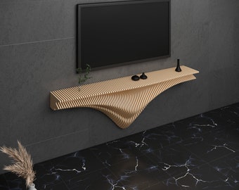 Parametric Shelf Unit Wavy Wooden Tv Unit Design & Architecture Art Modern Furniture - CNC Router File