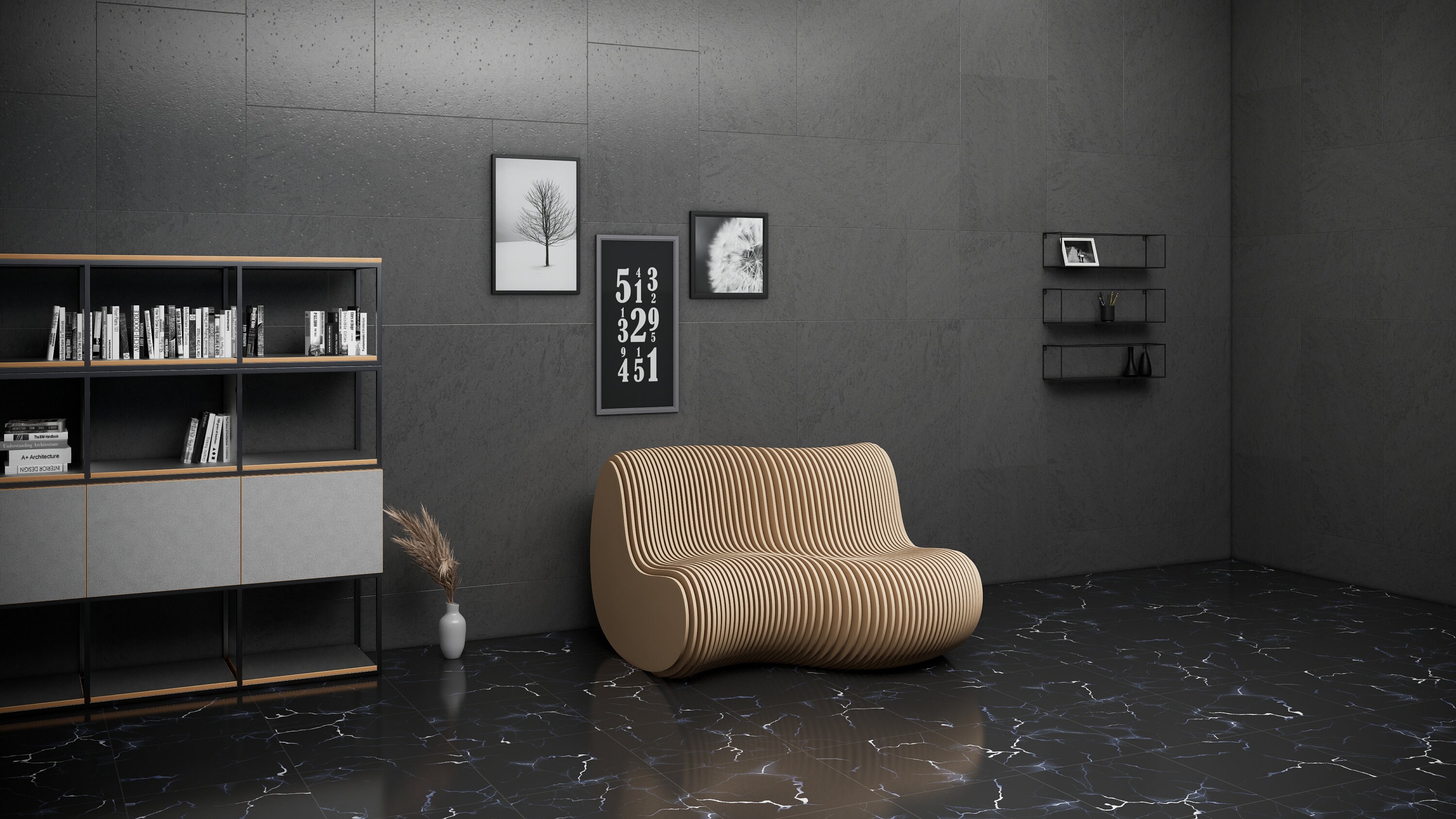 Parametric Sofa Design Wavy Wooden - Modern Furniture - 3D Art CNC ...