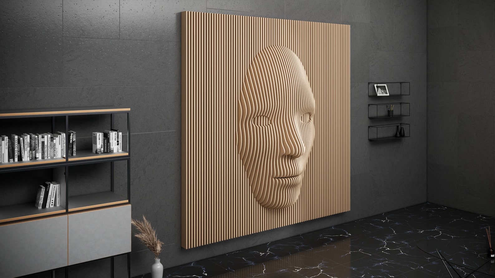 Parametric Wavy Face - Wavy Wooden Parametric Design and Modern Wall ...