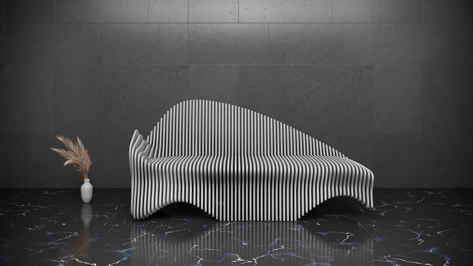 Parametric Sofa Design Wooden Modern Office Furniture 3D Craft - CNC ...