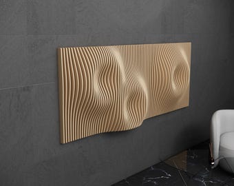 Parametric Design Wavy Wooden Wall Art and Modern Furniture - Parametric DXF,DWG - CNC Router Cutting Machine File
