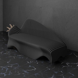 Parametric Sofa Design Wooden Modern Office Furniture 3D Craft - CNC ...