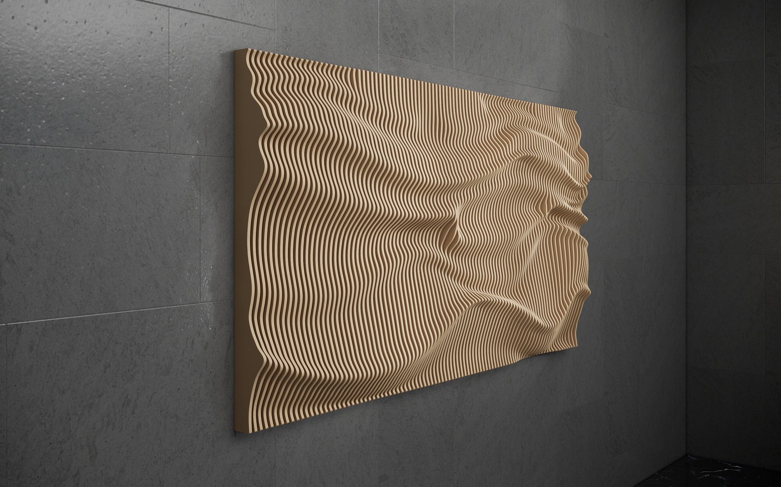 Parametric Design Wavy Wooden Wall Art and Modern Furniture ...
