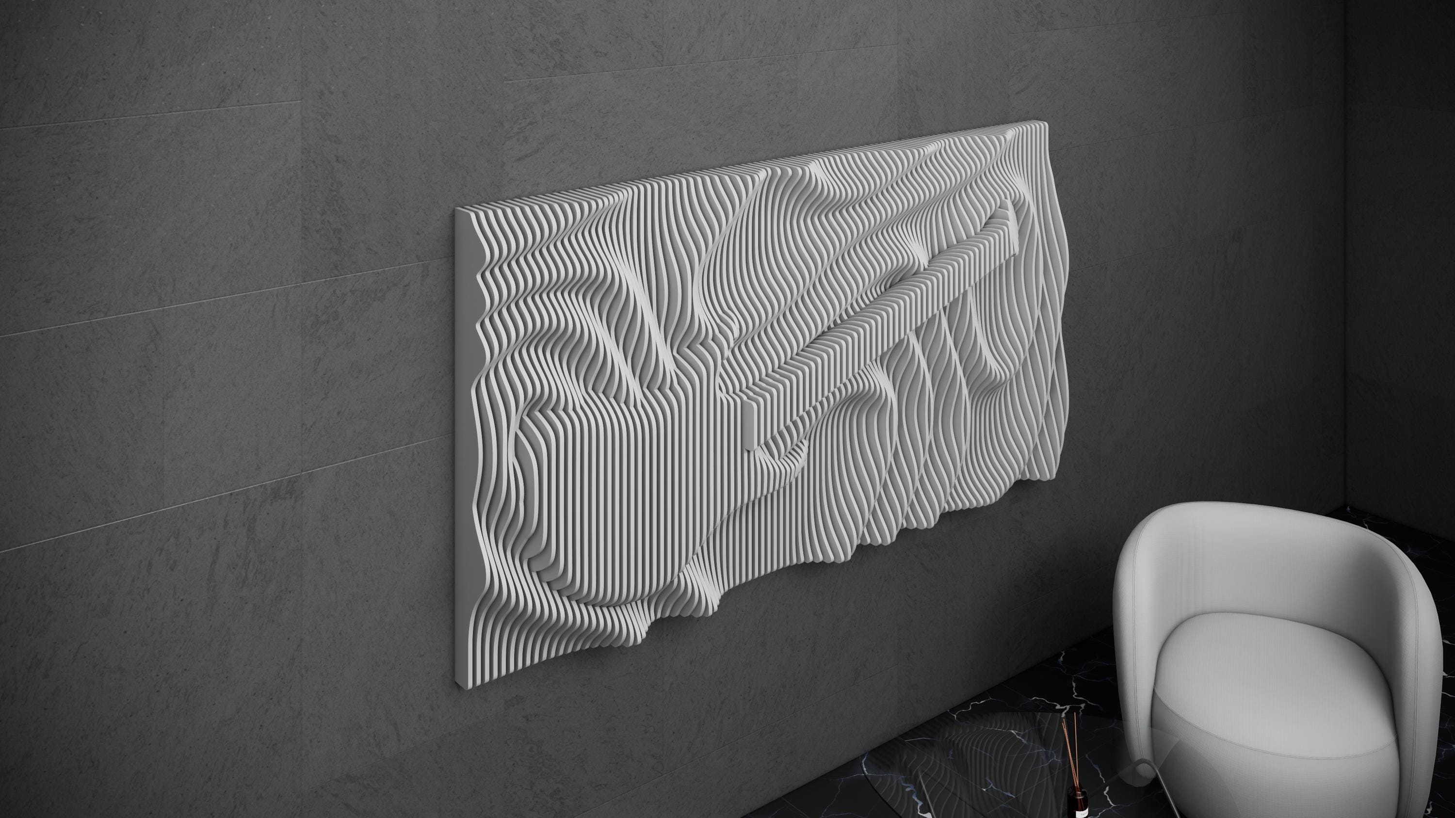 Parametric Art Wooden · Wavy Wooden Wall Decor · 3D Print CNC Router ...