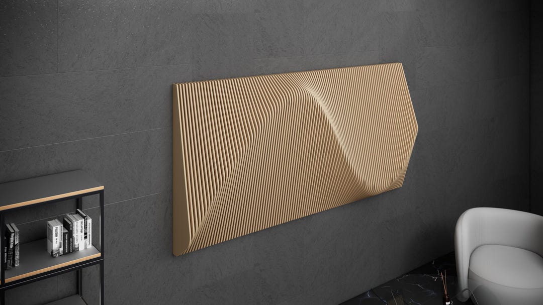 Parametric Design Wavy Wooden Wall Art and Modern Furniture for Wall ...