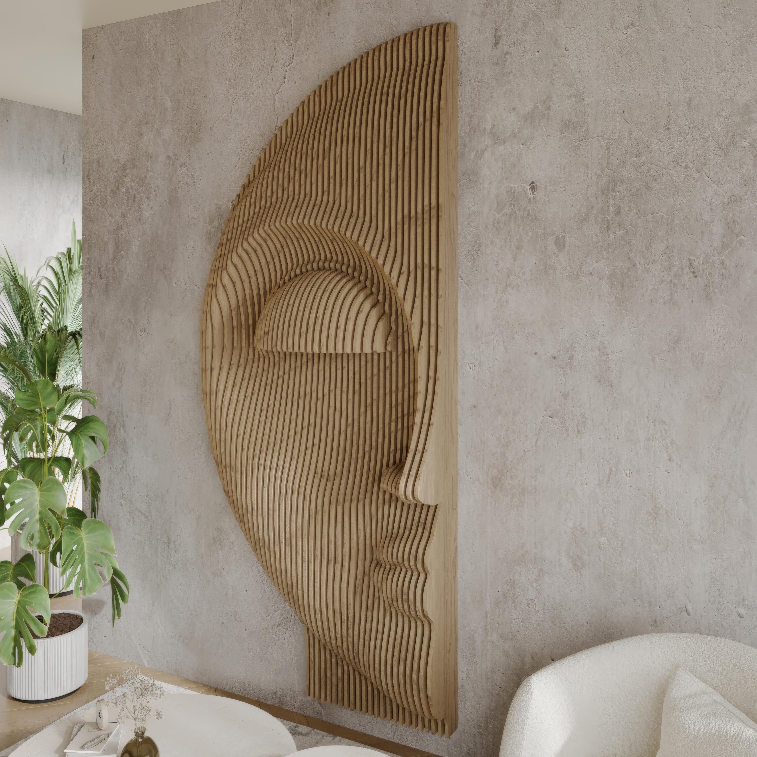 Parametric Art Wooden · Wavy Wooden Wall Decor · 3D Print CNC Router ...