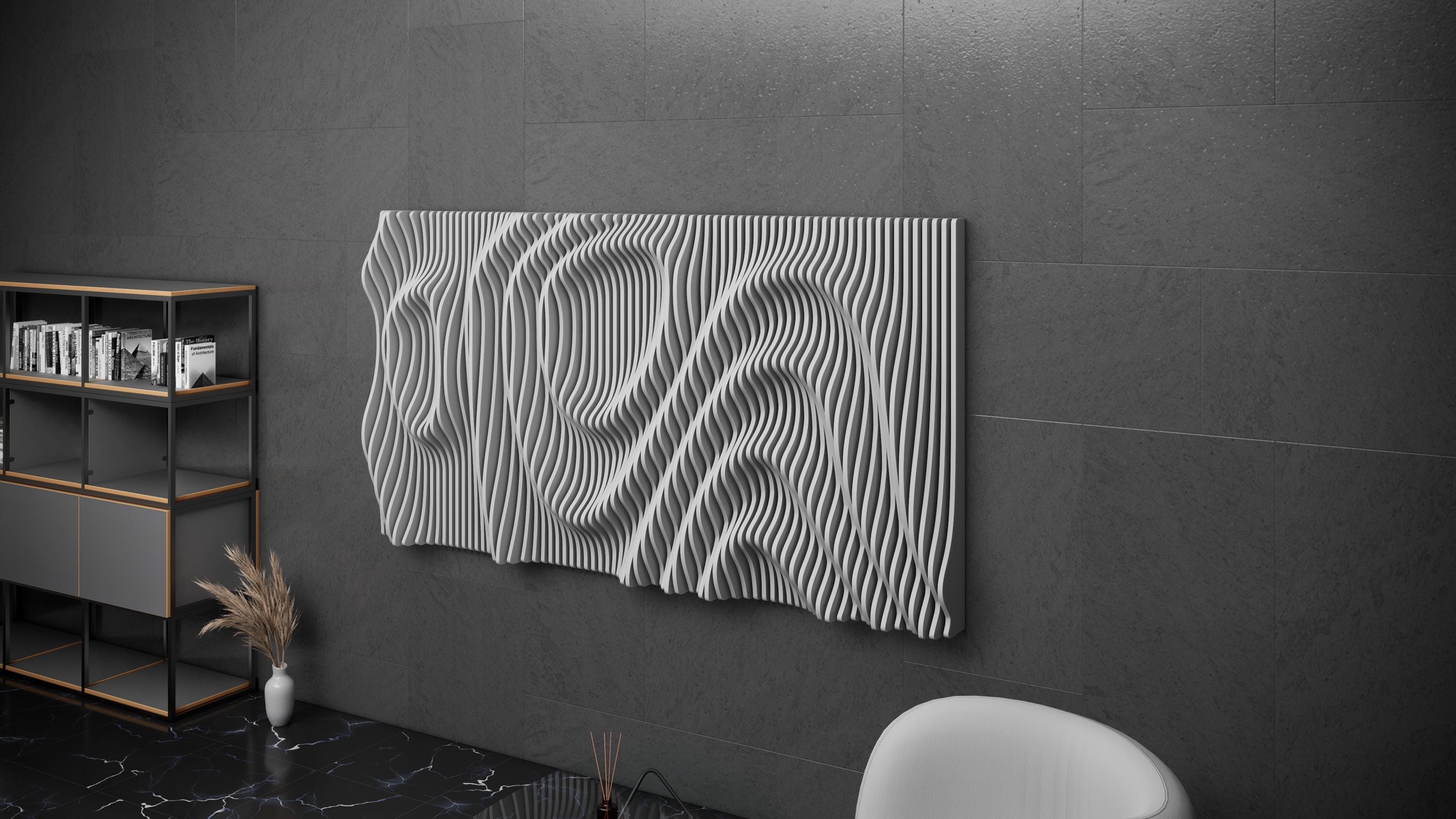Parametric Art Wooden · Wavy Wooden Wall Decor · 3D Print CNC Router ...