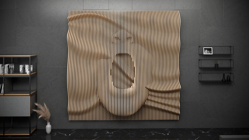Parametric Art Wooden · Wavy Wooden Wall Decor · 3D Print CNC Router ...