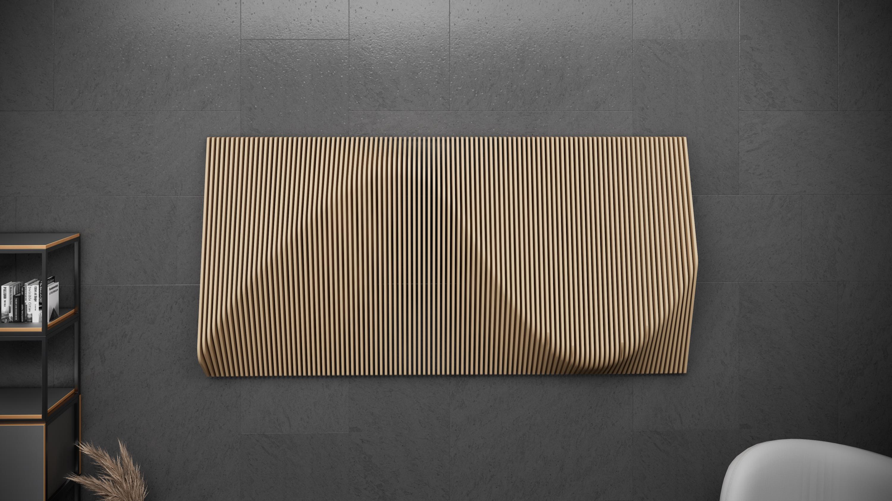 Parametric Design Wavy Wooden Wall Art and Modern Furniture for Wall ...