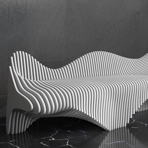 Parametric Sofa Design Wavy Wooden - Modern Furniture - 3D Art CNC ...
