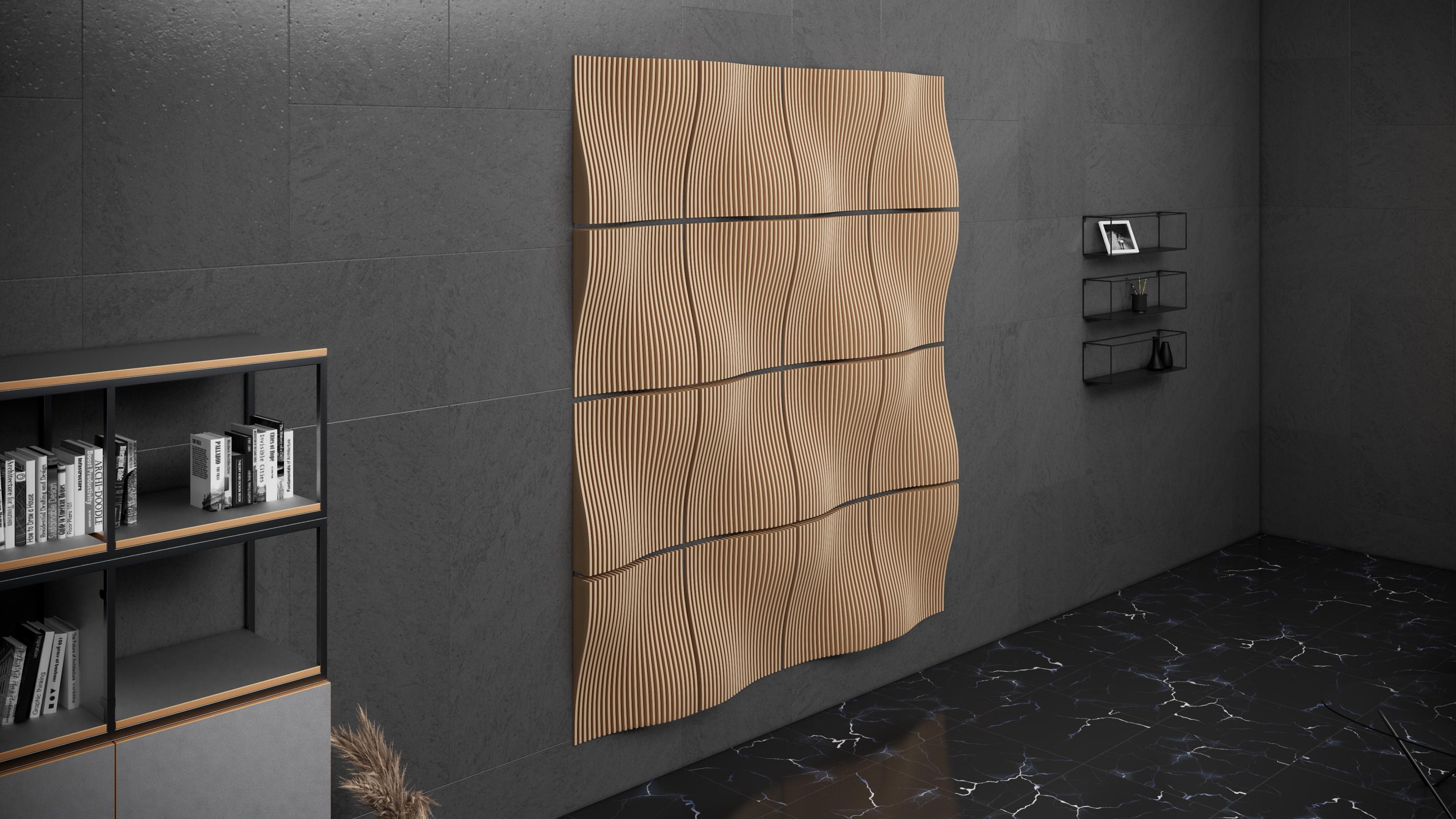 Parametric Art Wooden · Wavy Wooden Wall Decor · 3D Print CNC Router ...