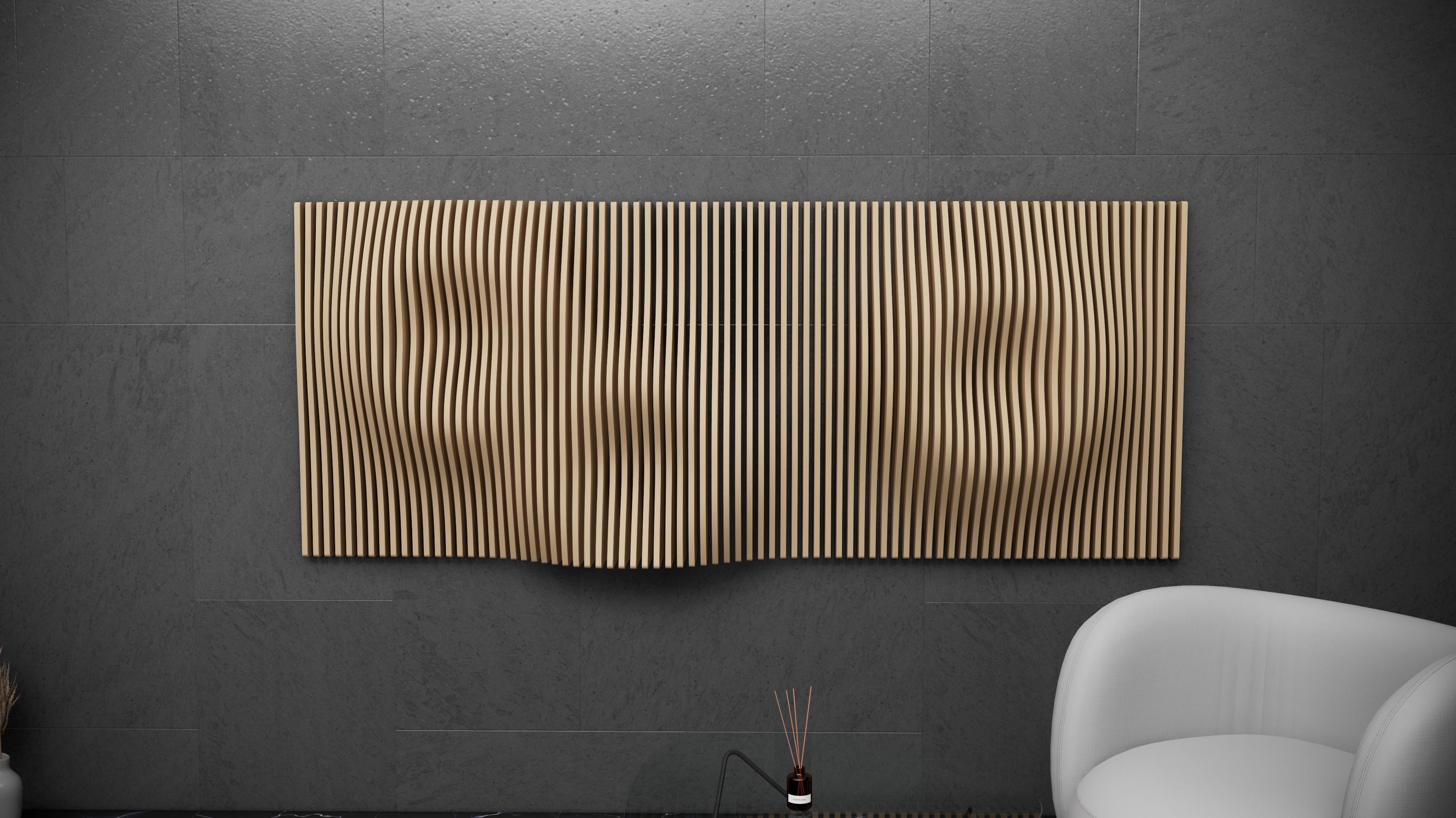 Parametric Design Wavy Wooden Wall Art and Modern Furniture ...