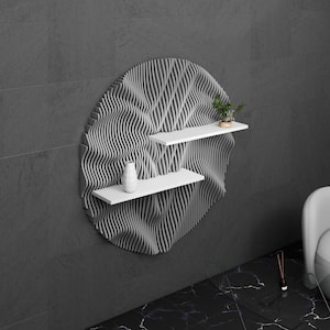 Mensola in legno ondulata con arte da parete parametrica e design di mobili moderni - File per macchina da taglio stampata in 3D