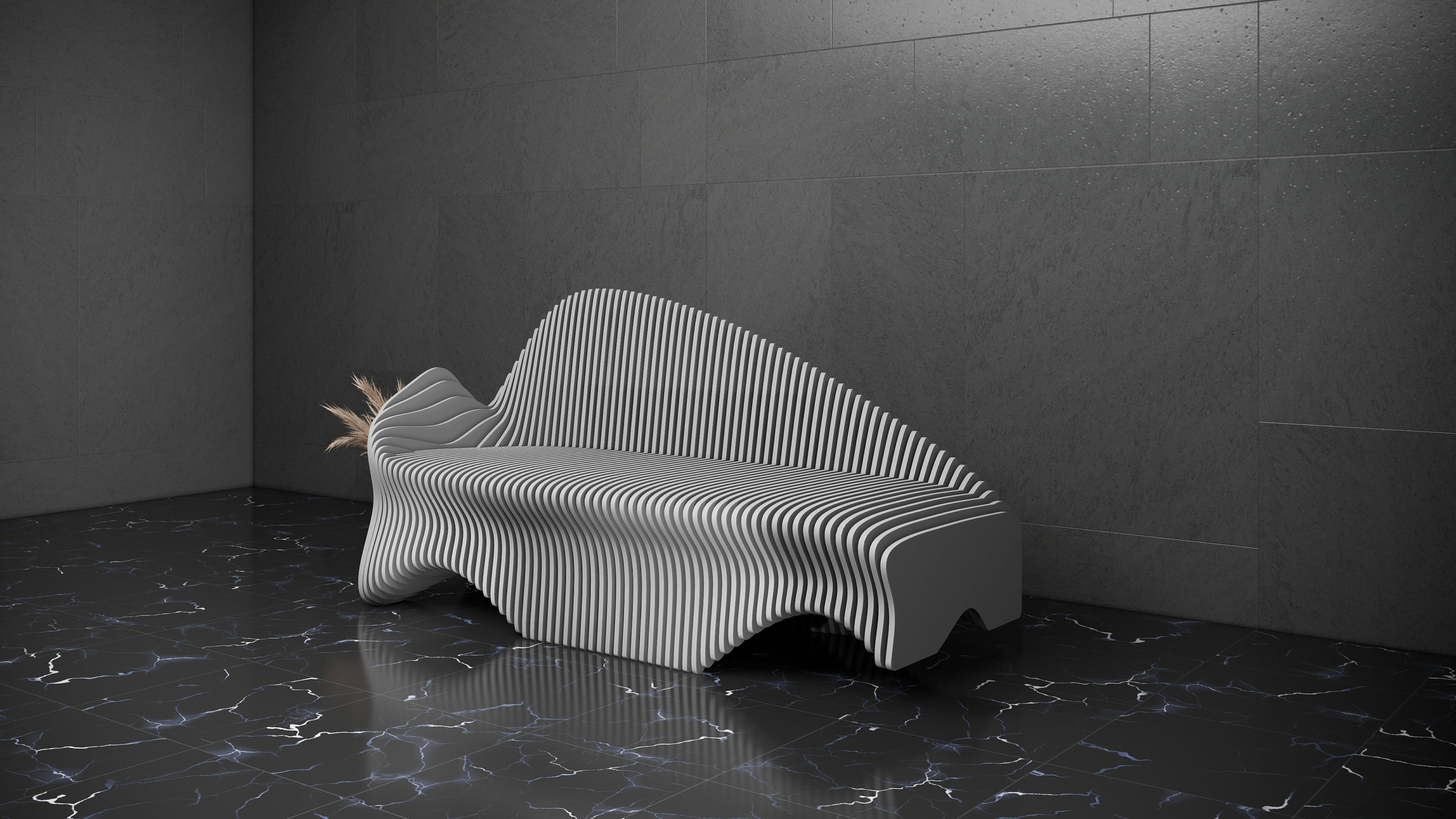 Parametric Sofa Design Wooden Modern Office Furniture 3D Craft - CNC ...