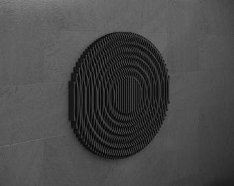 Parametric Art Wooden · Wavy Wooden Wall Decor · 3D Print CNC Router Cutting File · Parametric Wall Design