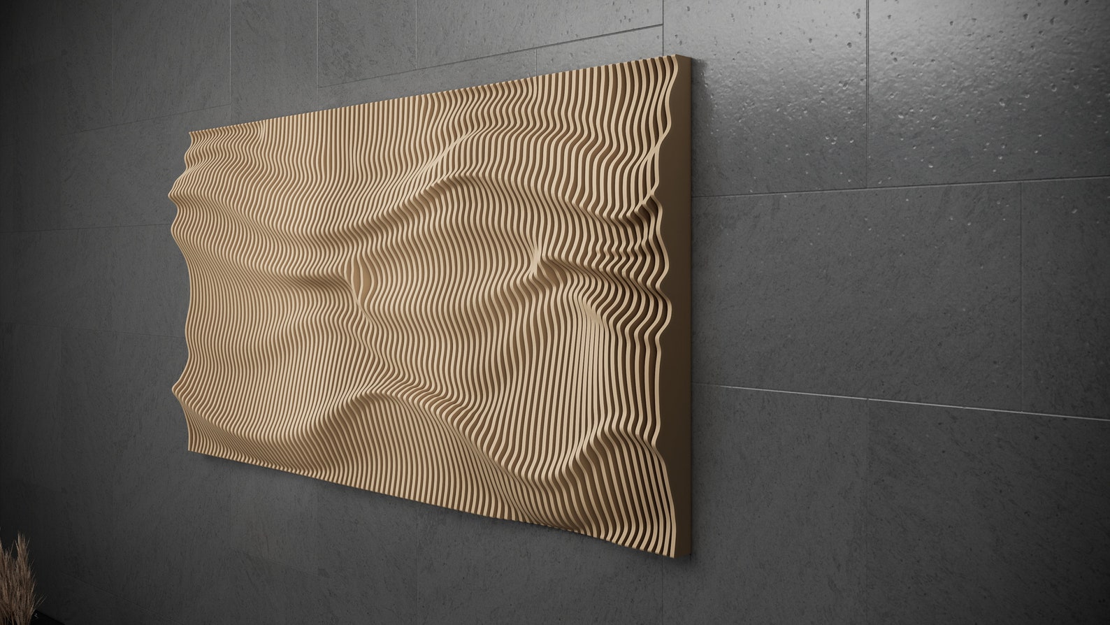 Parametric Design Wavy Wooden Wall Art and Modern Furniture ...