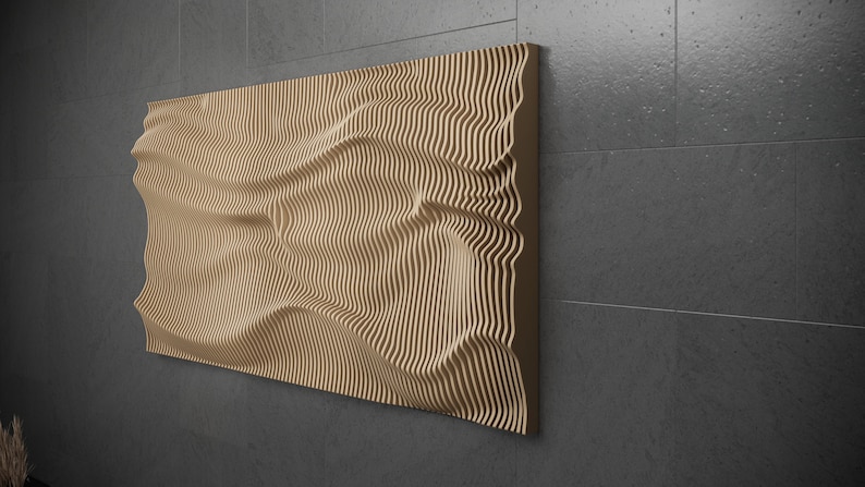Parametric Design Wavy Wooden Wall Art and Modern Furniture ...