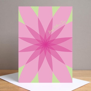 Tarjeta del Día de la Madre, Tarjeta del Día de la Madre, Tarjeta del Día de la Madre Feliz, Tarjeta brillante del Día de la Madre, Tarjeta moderna del Día de la Madre