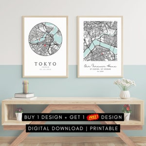 Aangepaste kaart afdrukken, onze eerste thuiskaart, gepersonaliseerde reiskaart cadeau, verjaardagscadeau, verjaardagscadeau idee, huwelijkscadeau poster, afdrukbaar