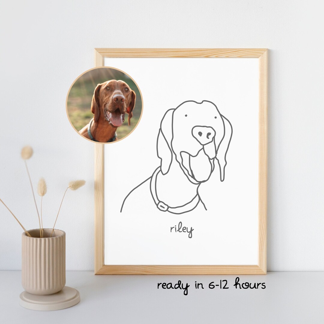 CUSTOM UGLY PORTRAIT, Line Art Drawing, Bad Portrait of Pet Person ...