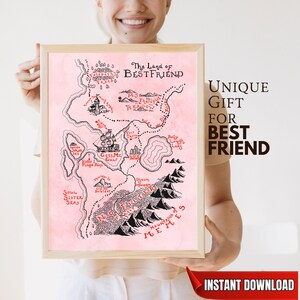 Bester Freund Kartendruck, Herunterladbares Freundschaftsgeschenk, Geschenke Für Sie Geburtstag, Seelenschwester Geschenk, Bestfreund Wand Kunst Poster, Bestie Kartendruck