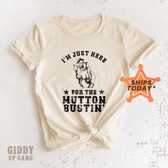 Funny Sheep Rodeo T-Shirt: Mutton Bustin' Toddler Graphic Tee ( GR17279 )
