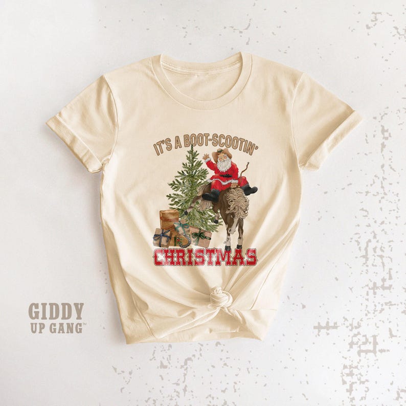 It's A Bootscootin' Christmas Graphic Tee, Cute Country Western T