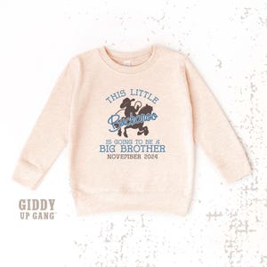Big Brother Buckaroo Sweater: Cowboy Announcement, Custom Date ( GP15221 )