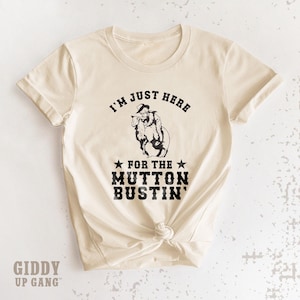 Funny Sheep Rodeo T-Shirt: Mutton Bustin' Toddler Graphic Tee ( GR17279 ) image 1
