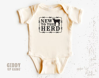 New to the Herd Baby Onesie® Brand: Country Graphic Announcement ( GR17291 )