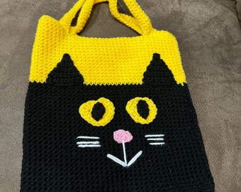 Bolsa de dulces hecha a mano - Gato negro