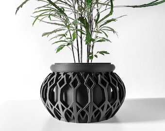 Elegant Orchid Planter: Modern Tabletop Decor with Optional Tray
