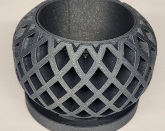 Orchid Planter Pot, Open Air Design with Geometric Cutout Pattern