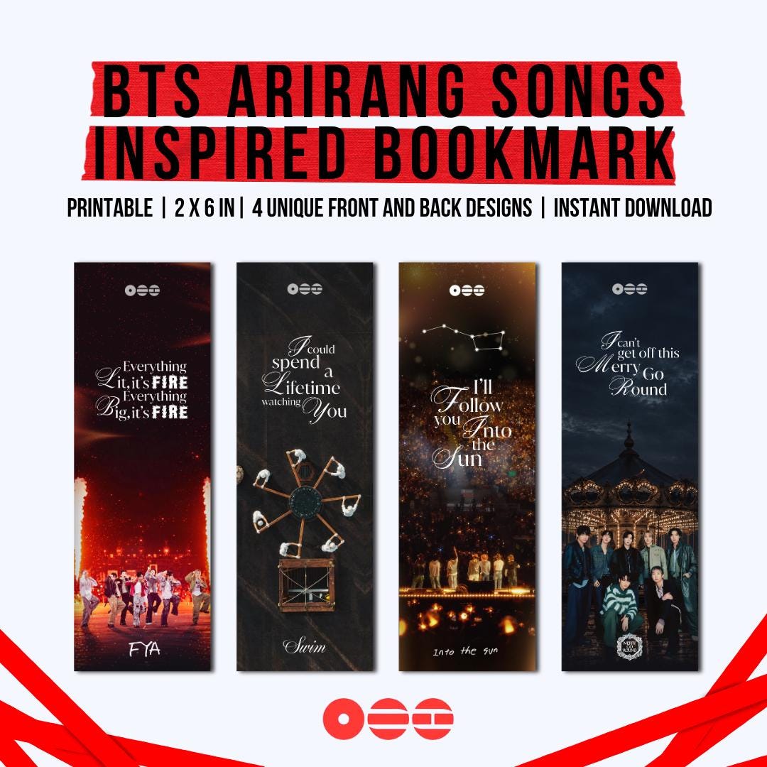 Bts Bookmark Printable - Etsy