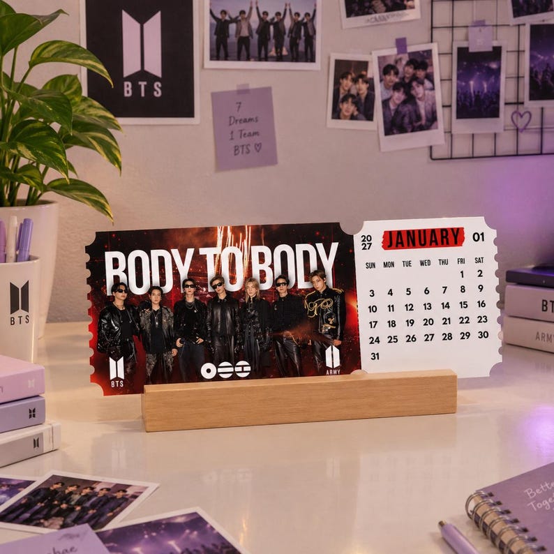 BTS Calendar 2027 Arirang Songs Inspired | BTS Ticket Calendar ...