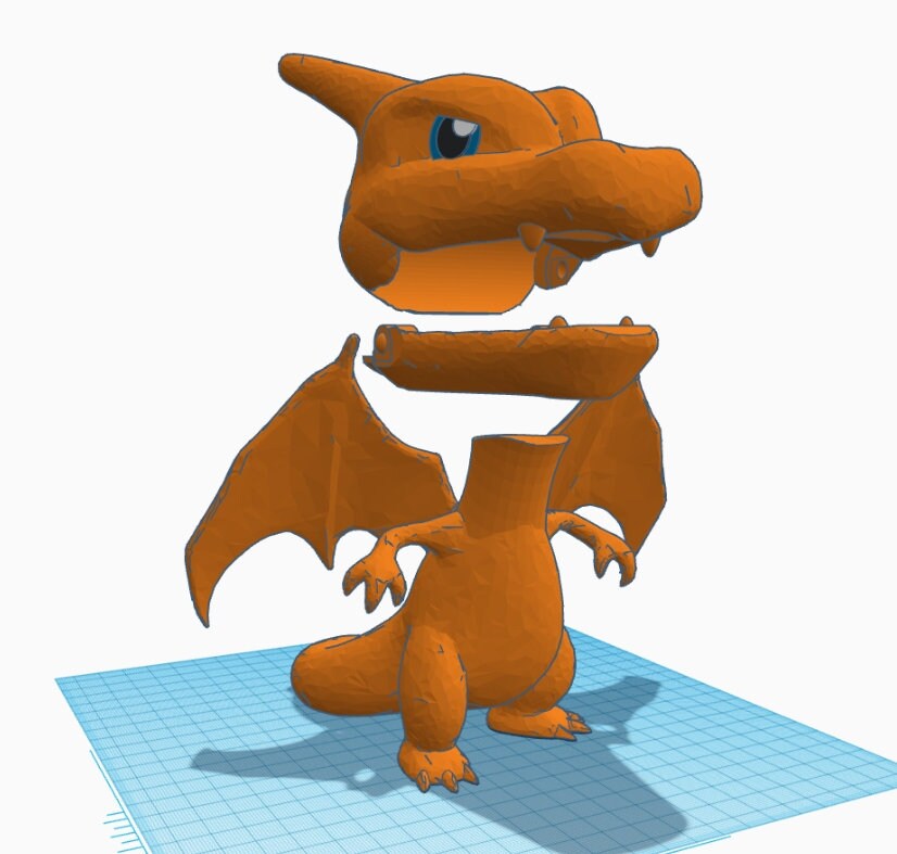 3D Printed Charizard Nintendo Switch Game Case Storage Holder Pokemon ...