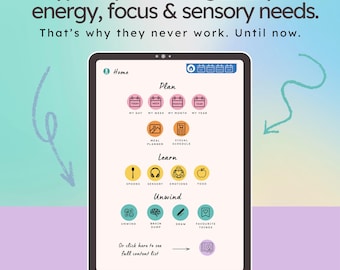 Autism & AuDHD Digital Planner | Neurodivergent Self-Care (Digital Download)