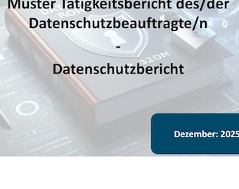 Sample activity report of the data protection officer - Data Protection Report