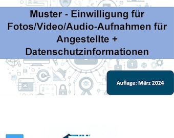 Sample - Consent for photos/video/audio recordings for employees + data protection information