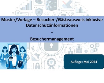 Sample/Template - Visitor/Guest ID including data protection information - Visitor management