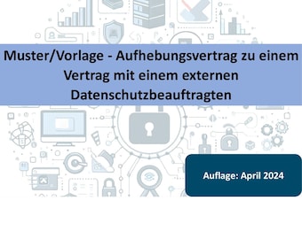Sample/Template - Termination agreement for a contract with an external data protection officer