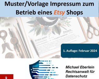 Sample/template legal notice for operating an Etsy shop